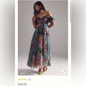 Size Small Geisha Designs off the shoulder embroidered gown